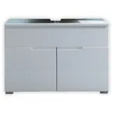 Stella Trading Waschbeckenunterschrank 80 x 54 x 46 cm weiß hochglanz