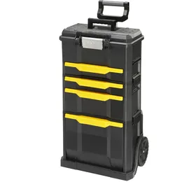 Stanley Werkzeugwagen Aluminium Kunststoff 48,8x86,6x34,8cm schwarz/gelb unbestückt