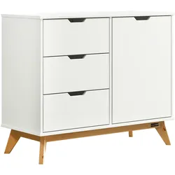 Casaria Kiefernholz Sideboard Borneo Weiß