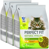 Perfect Fit Natural Vitality mit Huhn und Truthahn für ausgewachsene Katzen 3 x 2,4 kg