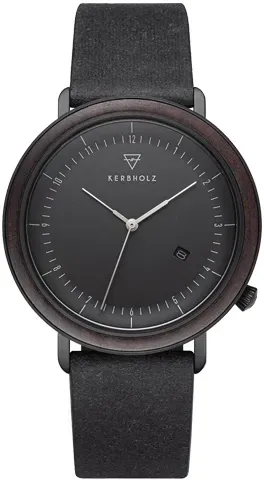 KERBHOLZ - CLEMENS RECYCLED LEATHER - sandelholz schwarz / 30 MM