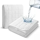 MKS.® Matratzenschoner 180x200 cm Wasserdicht & Atmungsaktiv - Weiche Baumwolle Matratzenauflage mit Eckgummis, Nässeschutz Inkontinenzunterlage, Allergikergeeignet & Waschbar, Oeko-Tex