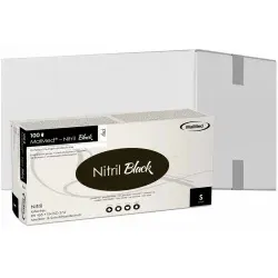 MaiMed® Nitril Black Einmalhandschuhe, Nitril 76841 , 1 Karton = 10 Packungen = 1000 Stück, Größe S