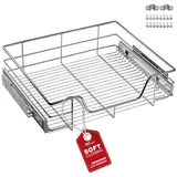 SO-Tech Sotech 60 cm Teleskopschublade SoftClose 20 kg Tragkraft Chrom poliert Drahtkorbauszug