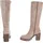 Ital-Design High-Heel-Stiefel Damen Hellbraun 41