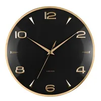 Karlsson Wanduhr Sienna Glow Schwarz - 40.6x5x40.6cm - Rund