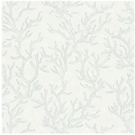 Profhome Luxus Tapete Blau/Silber 1 St. 0,70 x 10,05 cm