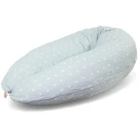 HOBEA-Germany Stillkissen 190 cm x 76 cm XXL Lagerungskissen Schwangerschaftskissen für Baby und Erwachsene Seitenschläferkissen Stillkissen mit Bezug aus Bio Baumwolle, Herzen Pastellgrün