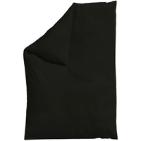 SCHLAFGUT Bettdeckenbezug, schwarz - 135-140x200 cm