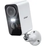 ieGeek Überwachungskamera Überwachungskamera Aussen Akku 2K Kabellose Outdoor WLAN IP Kamera (Aussen, Außenbereich, drinnen, außen/innen, mit Batterie Wiederaufladbare PIR Bewegungsmelder 2,4Ghz WiFi Alexa, IP66 Wasserdicht für Außen Innen,farbige Nachtsicht, Sirene und Lichtalarm)