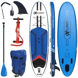 Inflatable SUP-Board EXPLORER „Stream 10.2“ Wassersportboards Gr. 310x85x15 cm 310 cm, bunt (blau, weiß, rot) Stand Up Paddle Wassersportboards
