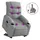 vidaXL Massagesessel mit Aufstehhilfe Stoff 147 x 80,5 x 0 cm Grau