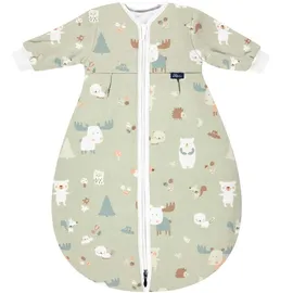 Alvi Kugelschlafsack Baby Mäxchen-Thermo mit Arm - Baby Forest, 110