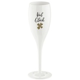 Koziol CHEERS Champagnerglas mit Schriftzug VIEL Glück