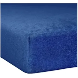 Traumschlaf Spannbettlaken Flausch Biber 140 x 200 - 160 x 200 cm Blau