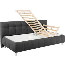 MAINTAL Polsterliege MAINTAL "Malea", grau (anthrazit), B:107cm L:218cm, Komplettbetten, mit Bettkasten, in 3 Breiten, Federkern- oder Bonellmatratze wählbar