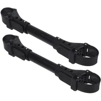 Vaguelly Kinderwagen Verbinder aus Aluminium Universeller Doppelkinderwagen Verbinder für Zwei Einzelkinderwagen Leicht den Außenbereich 2 Stück Schwarz