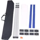 Wiltec Staubschutzwand 4 x 10 m Renovierungs-Set mit Reißverschluss für Folientür und Teleskopstangen 1,5-3,9 m