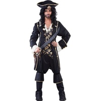 Fyasa Piraten-Kostüm Seeräuber Kapitän Black Flint Deluxe für Erwachsene