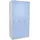 Proregal Garderobenschrank Metall 180x90x50 cm blau 3 Fächer