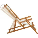 vidaXL Strandstuhl 60 x 112 x 81 cm creme klappbar