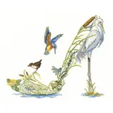 Bothy Threads Kreuzstich Set mit Zählmuster Entlang des Flussufers, 27x22cm, multifarbig