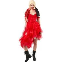 Rubies Rubie's Offizielles Harley Quinn Rotes Damenkleid Halloween Suicide Squad 2 Bösewicht-Kostüm für Damen Halloween