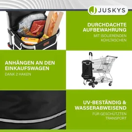 Juskys 3in1 Einkaufstrolley Treppensteiger Schwarz