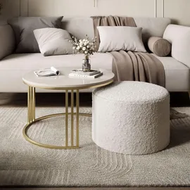 lookway LORI Beige Metall 70 x 49 x 70 cm