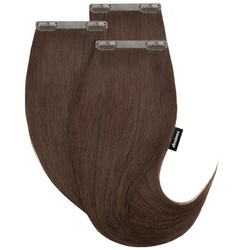 Desinas Echthaar Extensions schokobraun Haarextensions