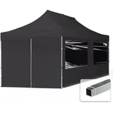 TOOLPORT Faltpavillon Economy 3 x 6 m schwarz inkl. Seitenteile 59031