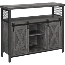 VASAGLE Sideboard Küchenschrank Aufbewahrungsschrank 33 x 100 x 80 cm Silber