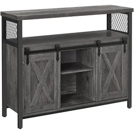 VASAGLE Sideboard Küchenschrank Aufbewahrungsschrank 33 x 100 x 80 cm Silber