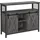 VASAGLE Sideboard Küchenschrank Aufbewahrungsschrank 33 x 100 x 80 cm Silber