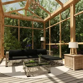 vidaXL Garten-Lounge-Set 5-tlg. grau
