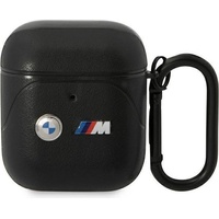 CG Mobile BMW BMA222PVTK Airpods 1/2 cover Schwarz Leather