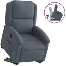 vidaXL Relaxsessel mit Aufstehhilfe Samt 55,1 x 82 x 74,3 cm Dunkelgrau