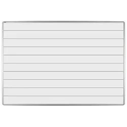 Weiße magnetische Schreibtafel mit Keramikoberfläche ekoTAB, bedruckt, 1200 x 1000 mm, Linien