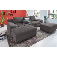 sit&more Ecksofa »Labene L-Form« wahlweise mit Bettfunktion und Bettkasten, auch als XXL-Variante grau