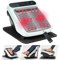 LifePro Fußmassagegerät für Neuropathie - Entspannende Waden- & Fußtherapie - Fußmassagegerät mit Wärmeoption für maximale beruhigende Wirkung - Fußmassagegerät zur Blutrevitalisierung (Weiß)