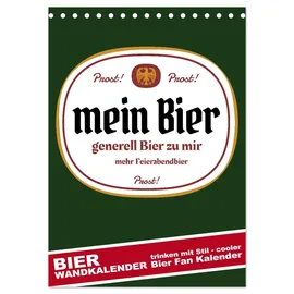 Calvendo BIER Wandkalender -Trinken mit Stil mehrfarbig 2026