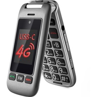 artfone 4G LTE Seniorenhandy ohne Vertrag, Klapphandy Mobiltelefon mit Notruf-Knopf und 1000 mAh Akku, Ladestation und 2,4 Zoll Farbdisplay