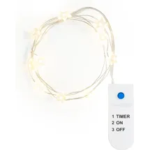 VBS LED-Lichterkette Micro-LED Stern 10 LEDs 1,5 m Weiß