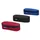 Herlitz Faulenzer Etui, Herlitz, Polyester, 21,5 x 9 x 6 cm, Reißverschlussfach innen, Stifteschlaufen innen, rot, blau, schwarz, 3 Farben sortiert