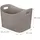 Relaxdays Holzkorb Kunstleder 53,5 x 36 x 41 cm Grau