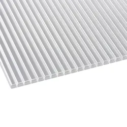 Polycarbonat Stegplatte | 16 mm | Breite 2100 mm | Klar | Beidseitiger UV-Schutz | 3000 mm