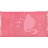 done.® Hamamtücher »Flamingo«, (1 St.), saugfähige Frottier-Innenseite, ideal als Sauna- oder Strandtuch, rosa