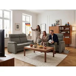 Home Affaire 3-Sitzer HOME AFFAIRE "Turin Sofa mit elektrischer Relaxfunktion, Breite 226 cm", sand, B:226cm H:107cm T:97cm, 94% Polyester, 6% Nylon, Sofas, inkl. Tisch, USB & Steckdose, Federkern & pflegeleichtem Bezug