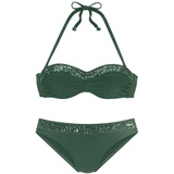 bruno banani Bügel-Bandeau-Bikini Damen smaragd, Gr.36 Cup D,