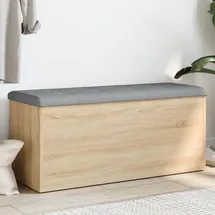 vidaXL Polsterbank Sonoma-Eiche Grau 102 x 42 x 45 cm
